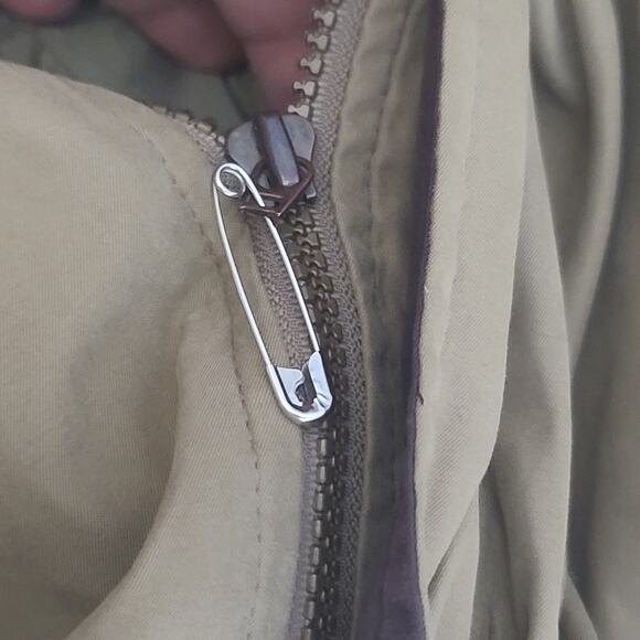 London Fog mens brown rain quilted removable liner jacket Sz Large Long Gorpcore - Picture 7 of 11